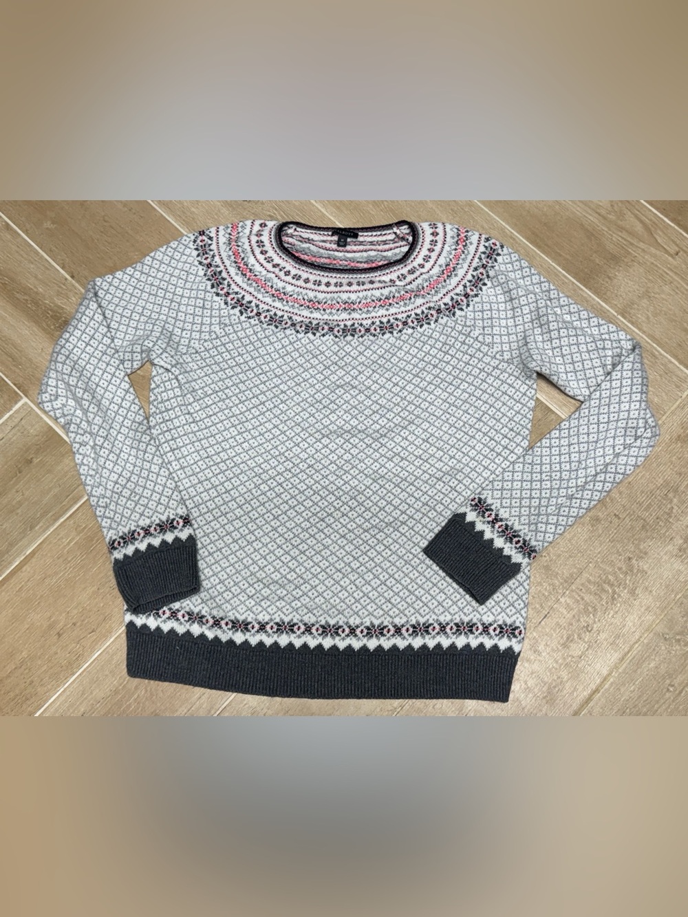 Talbots Fair Isle Nordic Knit Sweater Size Medium